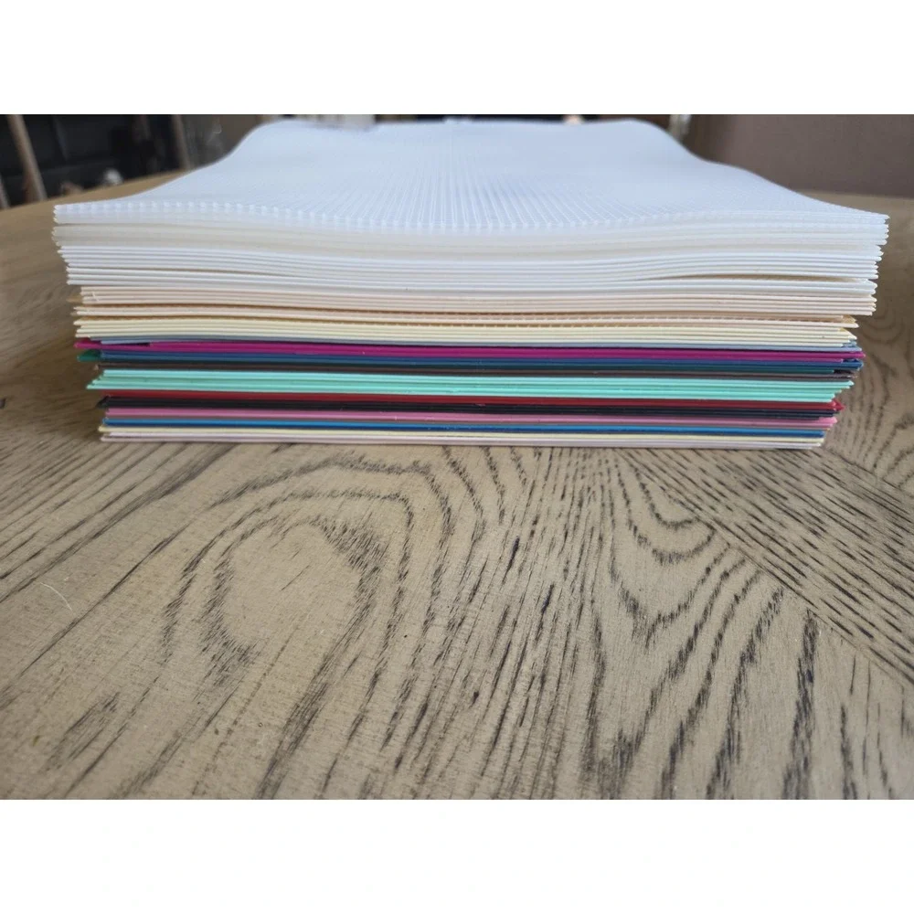 Plastic Canvas Sheets Lot 0f 55 Quick Count 7 Mesh Darice Colors Vintage New